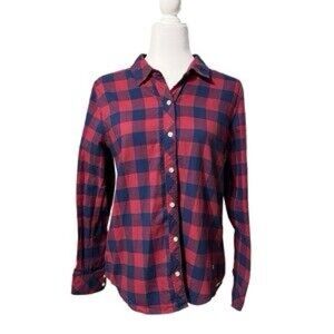 Vineyard Vines Red and Blue Plaid Flannel Button Down Shirt